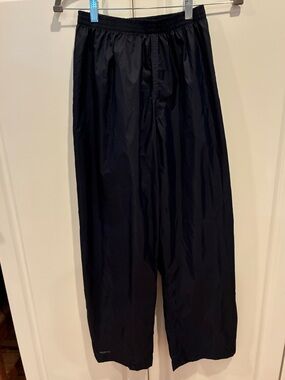 Kid’s Mountain Warehouse Navy Blue Lightweight Rain Pants w/Travel Bag, age 13